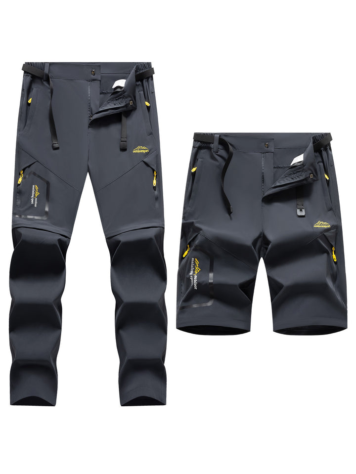 Herren Technische Softshell Zipp‑Wanderhose mit abnehmbaren Beinen und verstellbarem Gürtel Drune