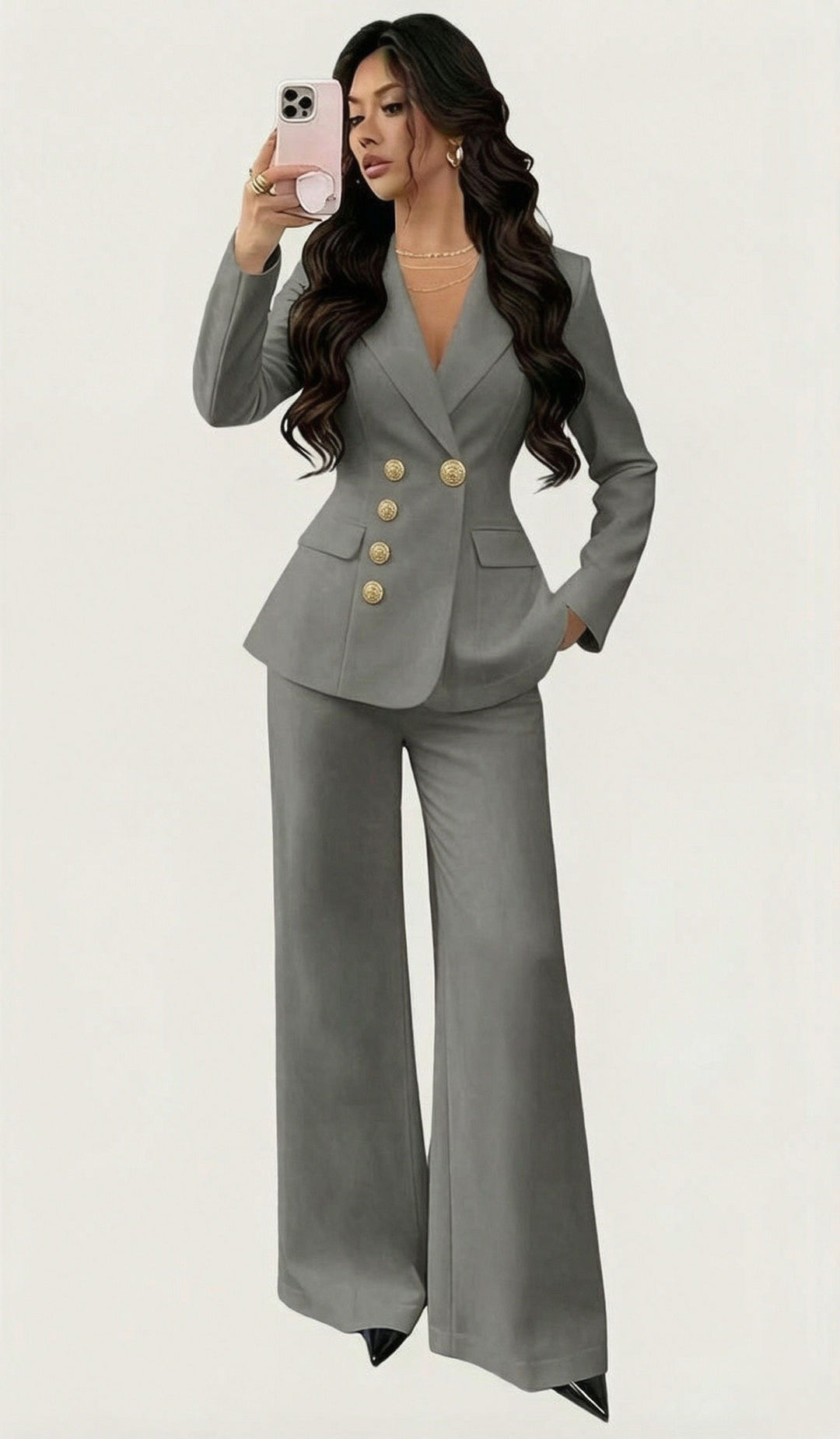 Damen Eleganter Blazer im Vintage-Stil Drune