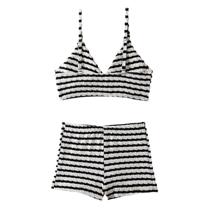 Damen Crop-Bikini Oberteil mit High-Waist Shorts Drune
