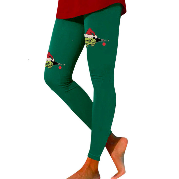 Damen Gemusterte Weihnachtsleggings Drune