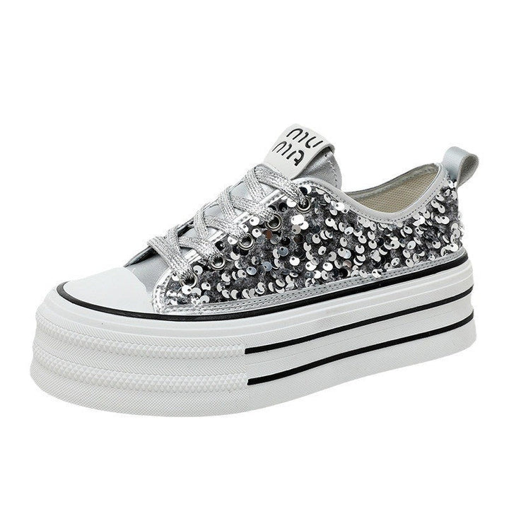 Damen Plateausneaker mit glamourösen Paillettenakzenten Drune