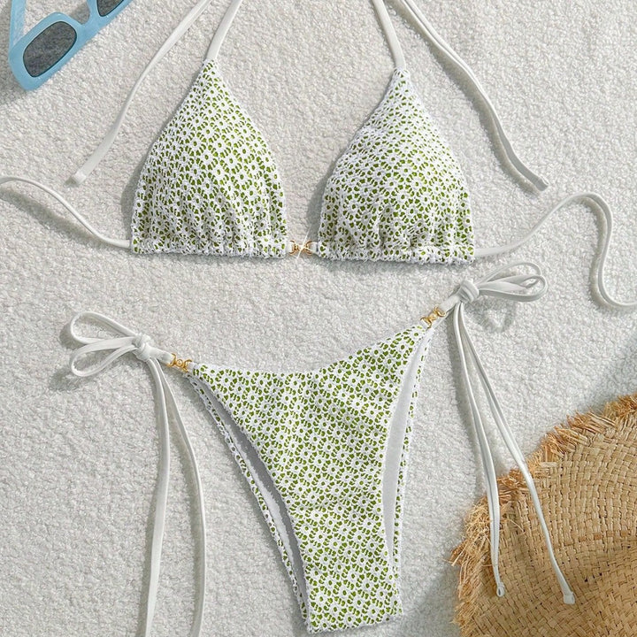 Damen raffinierter Bikinischnitt mit verstellbaren Bindebändern Drune