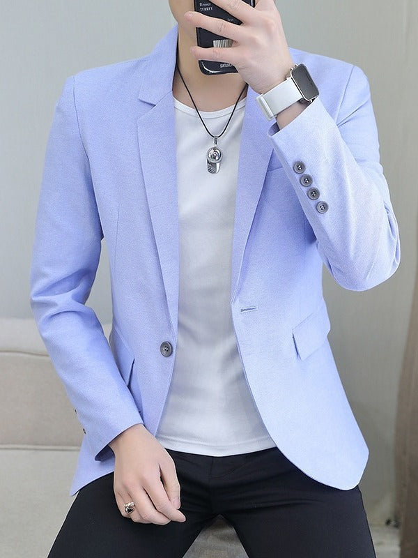 Herren modischer Blazer mit schmalem Schnitt und feinem Material Drune