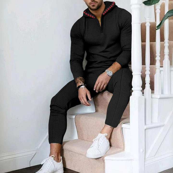 Herren Sportlicher Freizeitanzug mit modernem Kragen und praktischen Taschen Drune