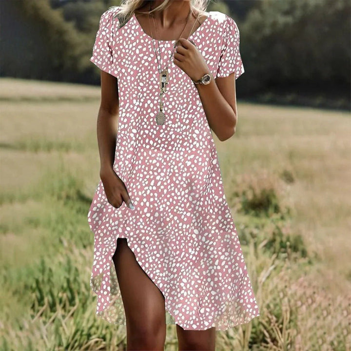 Damen Freizeitkleid mit asymmetrischem Saum und Taschen Drune