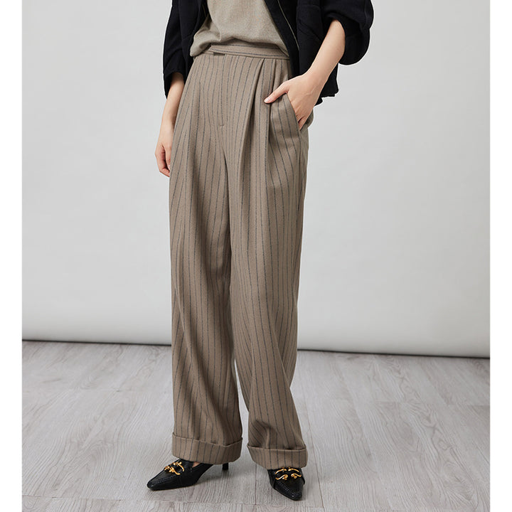 Damen Oversize Wollmantel im Clean‑Cut‑Design mit Reverskragen und verdeckter Knopfleiste Drune