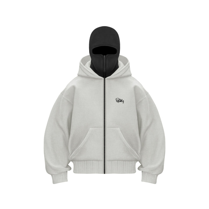 Unisex Kapuzen-Sweatjacke mit vollem Reißverschluss und enganliegender Kapuze Drune