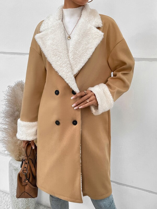Drune | Fleece Futter Wolliger Trenchcoat