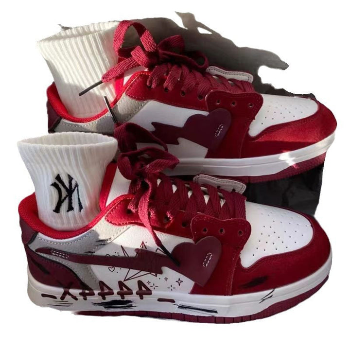 Damen Sneakers mit einzigartiger Herz-Applikation und modischem Detail Drune