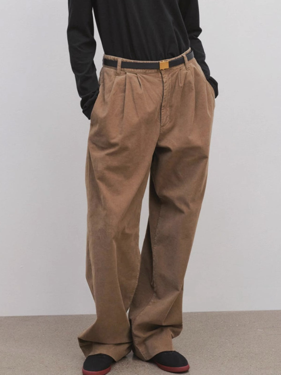 Damen Elegante und weit geschnittene Chino-Hose Drune