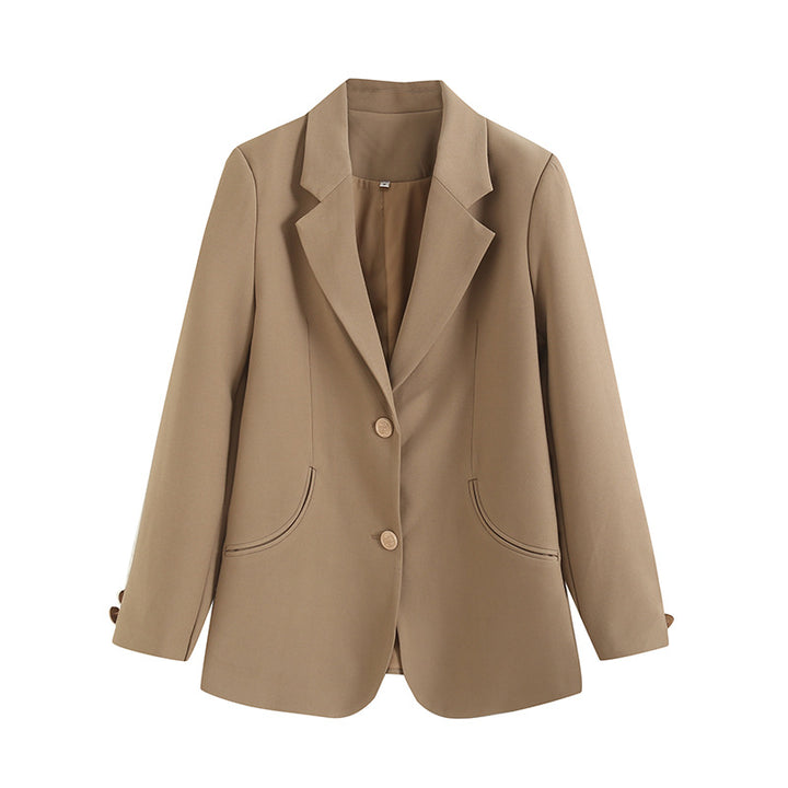 Damen elegante Blazerjacke mit strukturiertem Schnitt und praktischen Taschen Drune