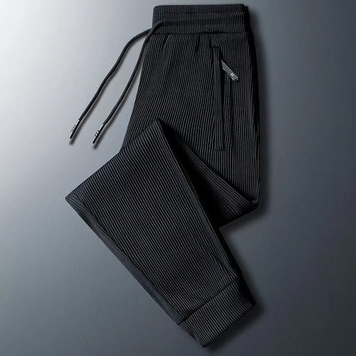 Herren Sportliche Zip-Hose mit Streifen Drune