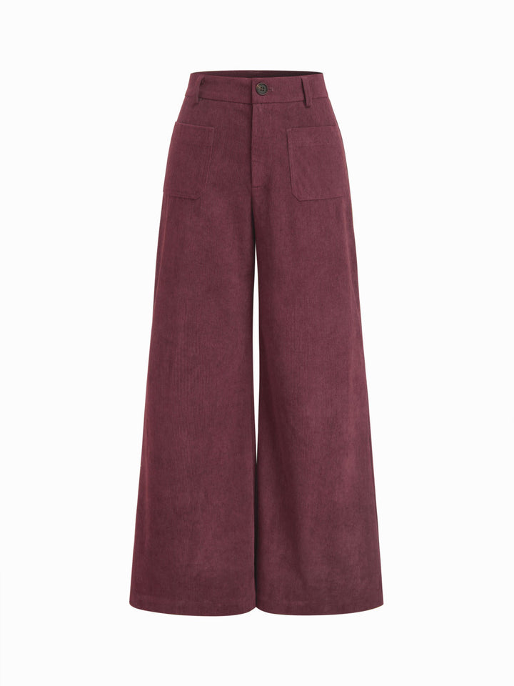 Damen Weit geschnittene Cordhose Drune