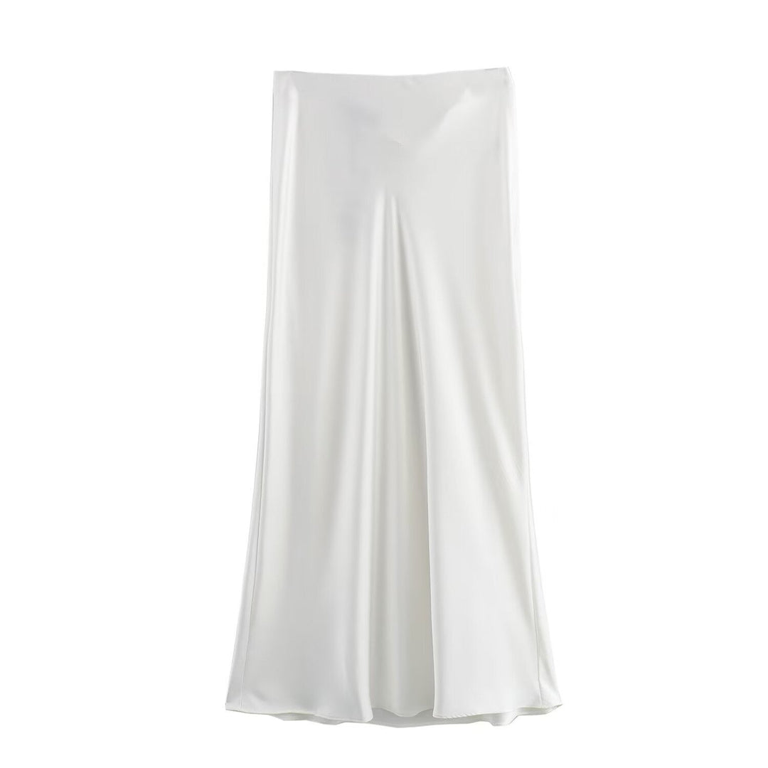 Damen langer Satinrock Drune