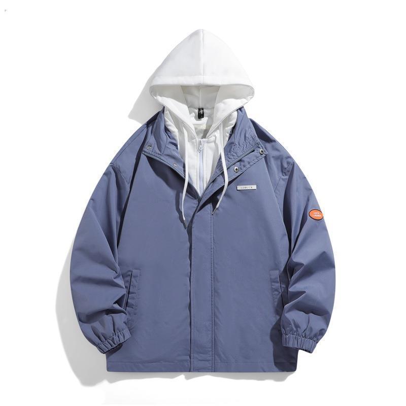 Damen Modische Übergangsjacke mit Kapuze und verstellbaren Bündchen Drune