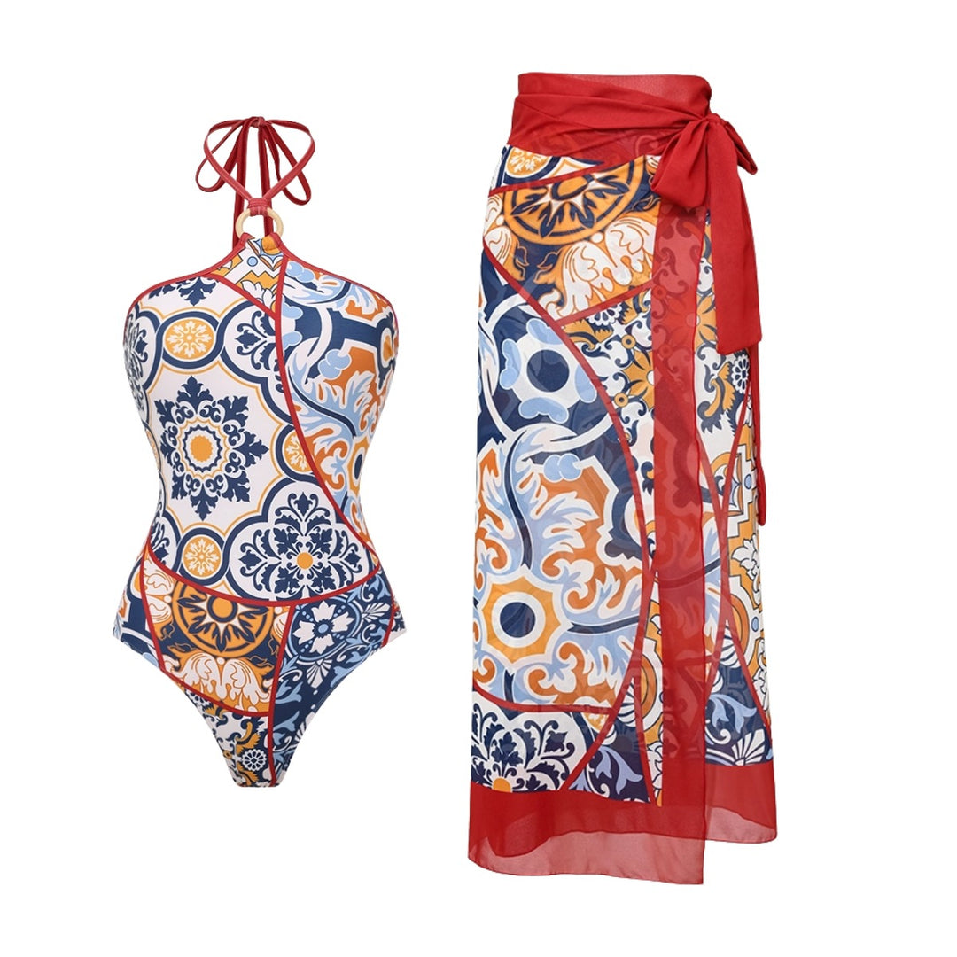 Damen Badeanzug mit eleganter Wickelhose Drune