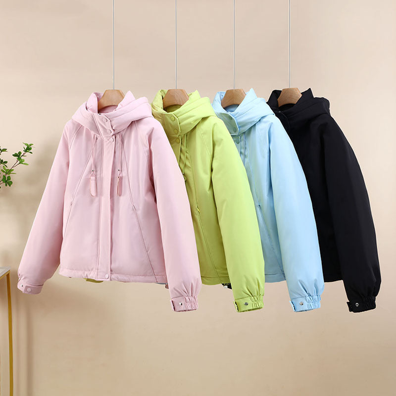 Damen Funktionale Softshelljacke mit verstellbarer Kapuze und hochwertigen Reißverschlüssen Drune
