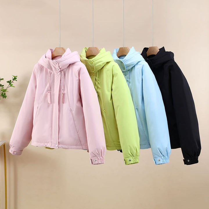 Damen Funktionale Softshelljacke mit verstellbarer Kapuze und hochwertigen Reißverschlüssen Drune