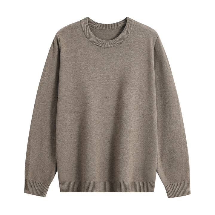 Unisex Oversize Rundhals-Pullover aus schwerer Baumwollmischung mit gerippten Bündchen Drune