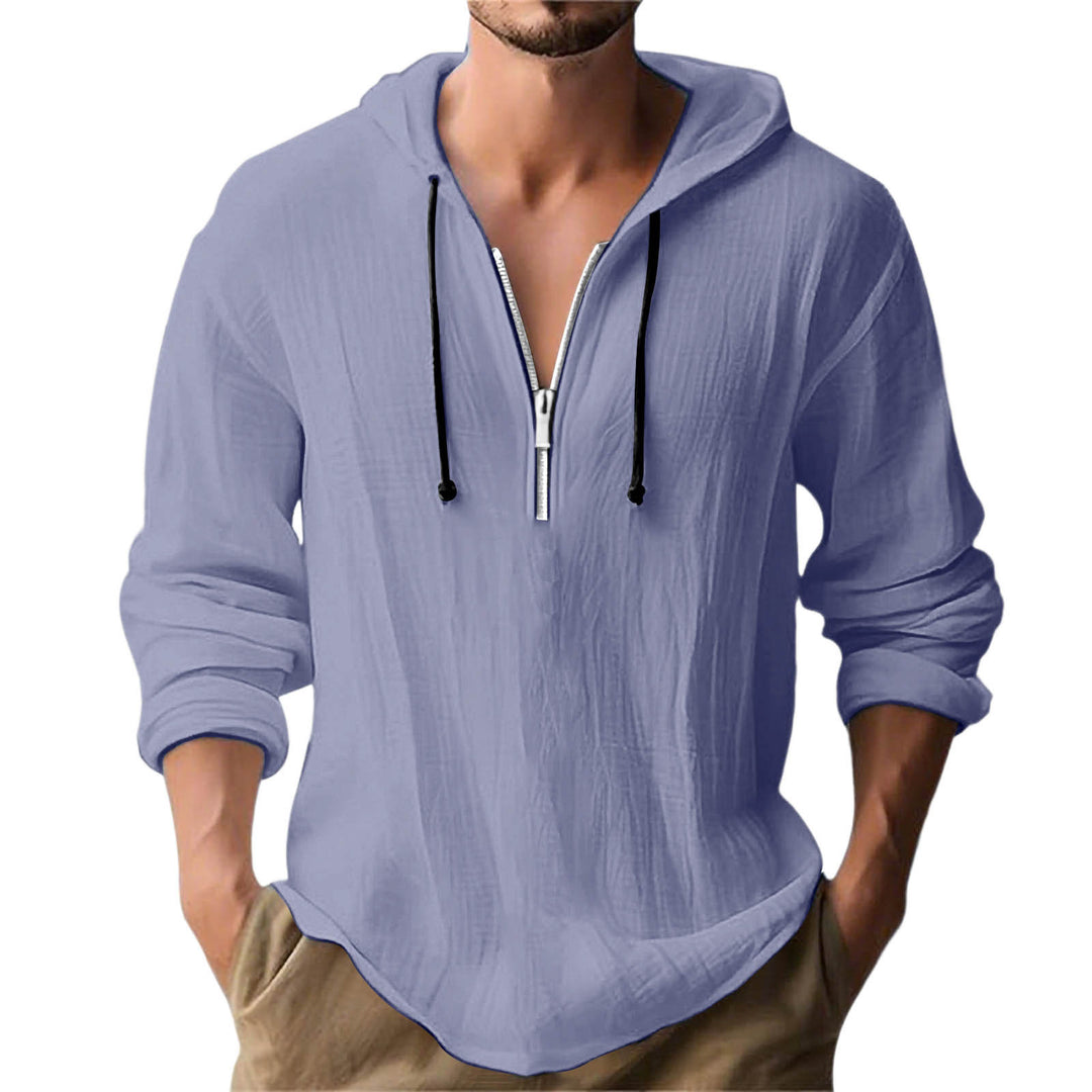 Herren lässiger Kapuzenpullover mit Reißverschluss Drune