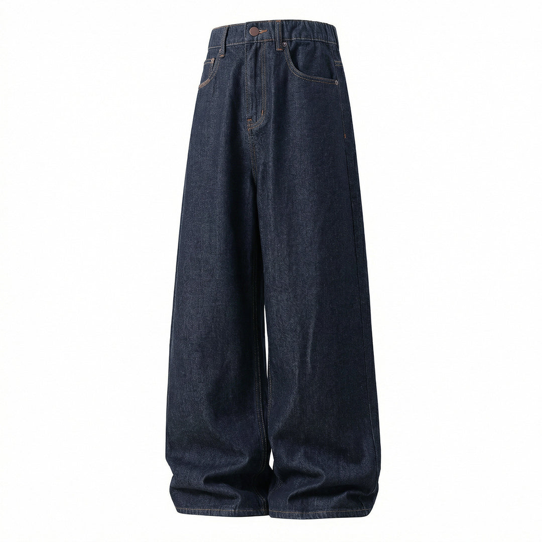 Damen Hochtaillierte Denim-Palazzohose mit extra weitem Bein und Five‑Pocket-Details Drune