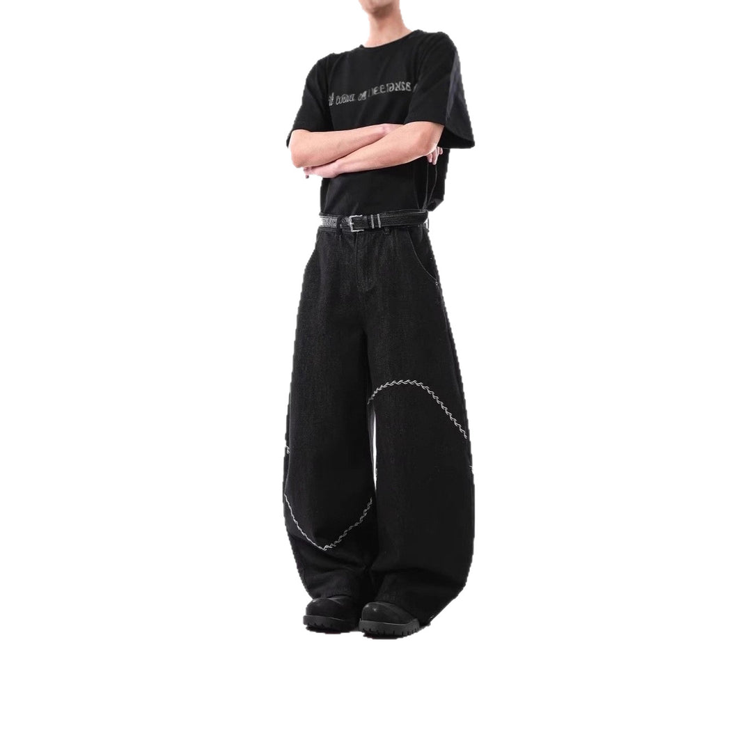 Herren Modische Weitbein-Hose mit einzigartigem Design Drune