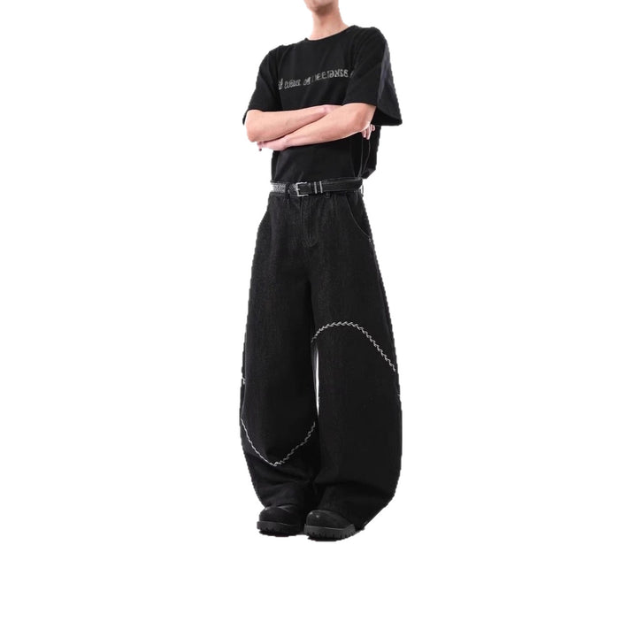 Herren Modische Weitbein-Hose mit einzigartigem Design Drune