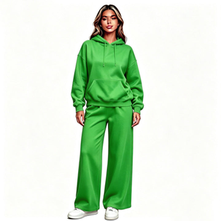 Damen Lässiger Kapuzenpullover mit weiten Hosen Drune
