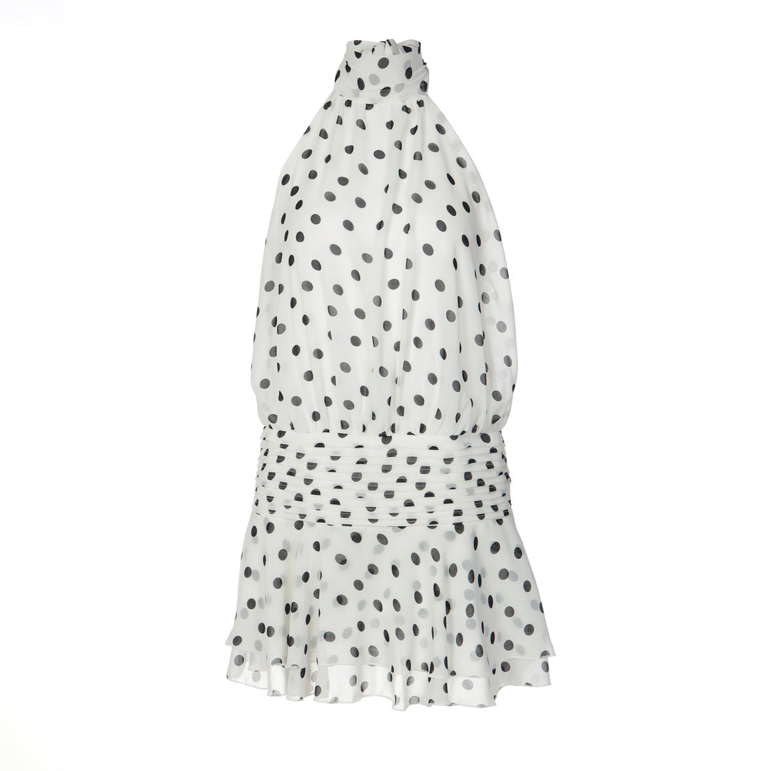 Damen Halterkleid mit verspieltem Punkten Drune