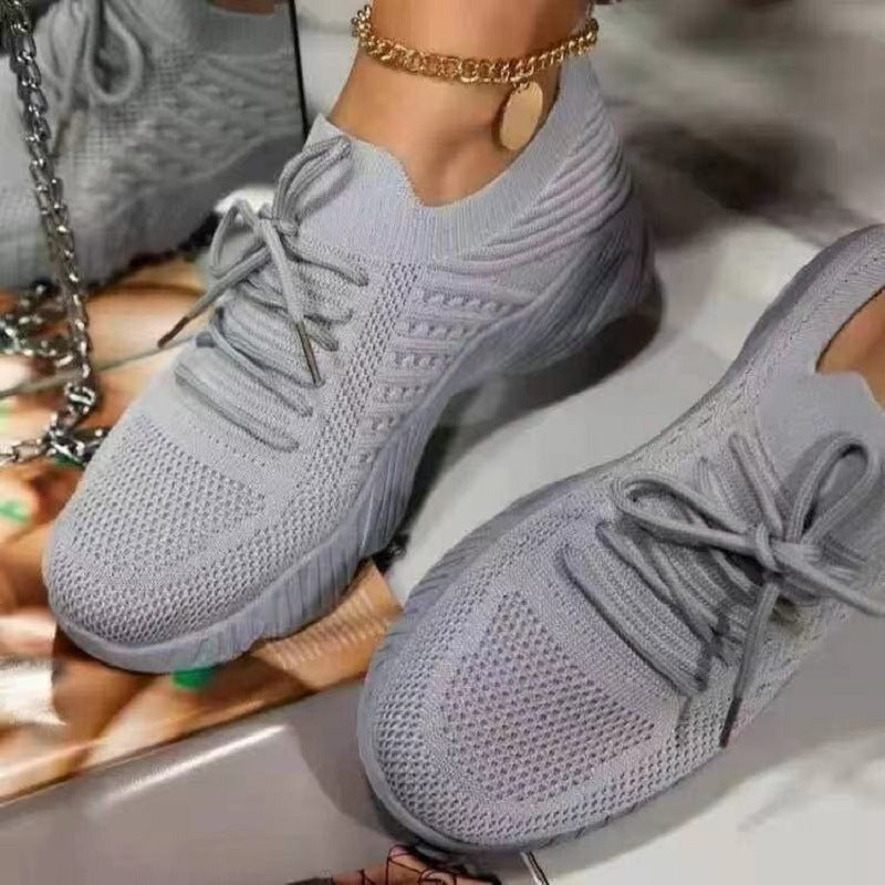 Damen  leichte Strick-Sneaker mit sockenähnlichem Obermaterial, gepolsterter Komfortsohle und flexibler Profil-Laufsohle Drune