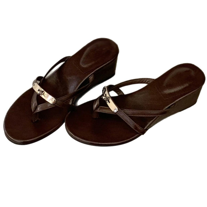 Damen Elegante Wedge-Sandalen mit modischem Riemchen-Design Drune
