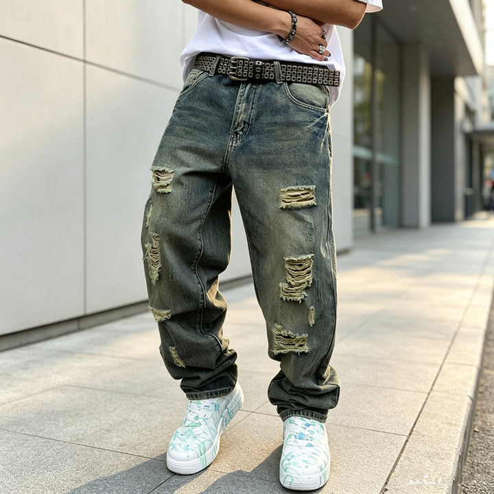 Herren Lässige Ripped Jeans Drune