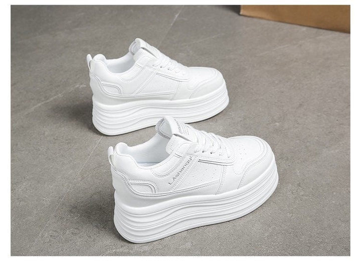 Damen modische Plateau-Sneaker mit strukturiertem Obermaterial und komfortablem Dämpfungssystem Drune