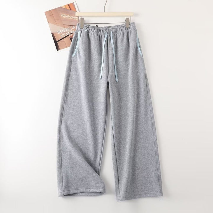 Damen lässige Freizeithose mit elastischem Bund und seitlichen Taschen Drune