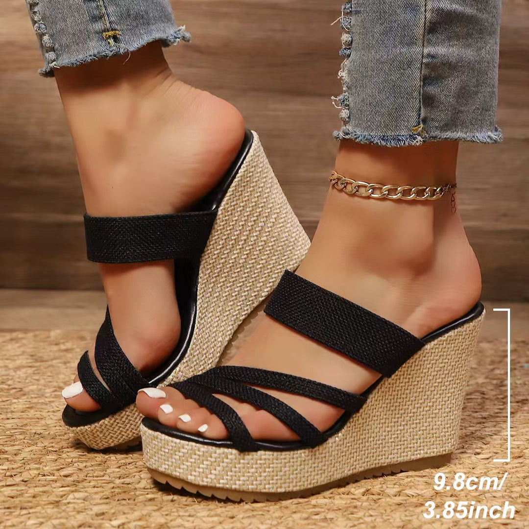 Damen Wedge-Sandalen mit elegantem Riemchen-Design Drune