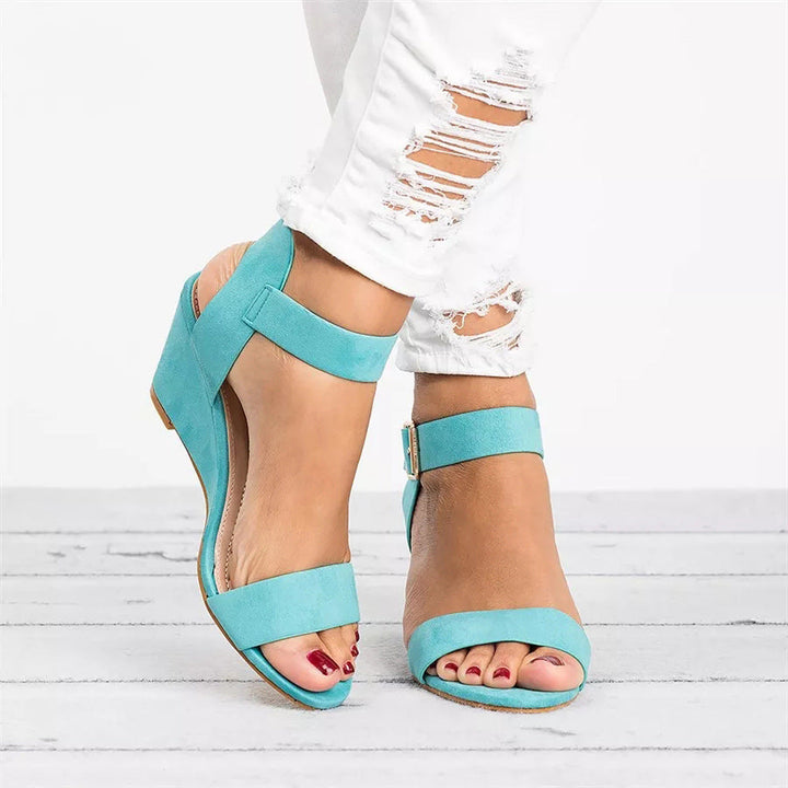 Damen Wedge-Sandalen mit verstellbaren Riemen und rutschfester Sohle Drune