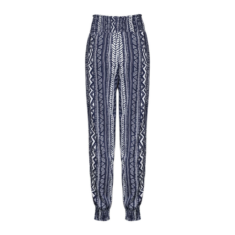 Damen Gemusterte Stretch-Hose Drune