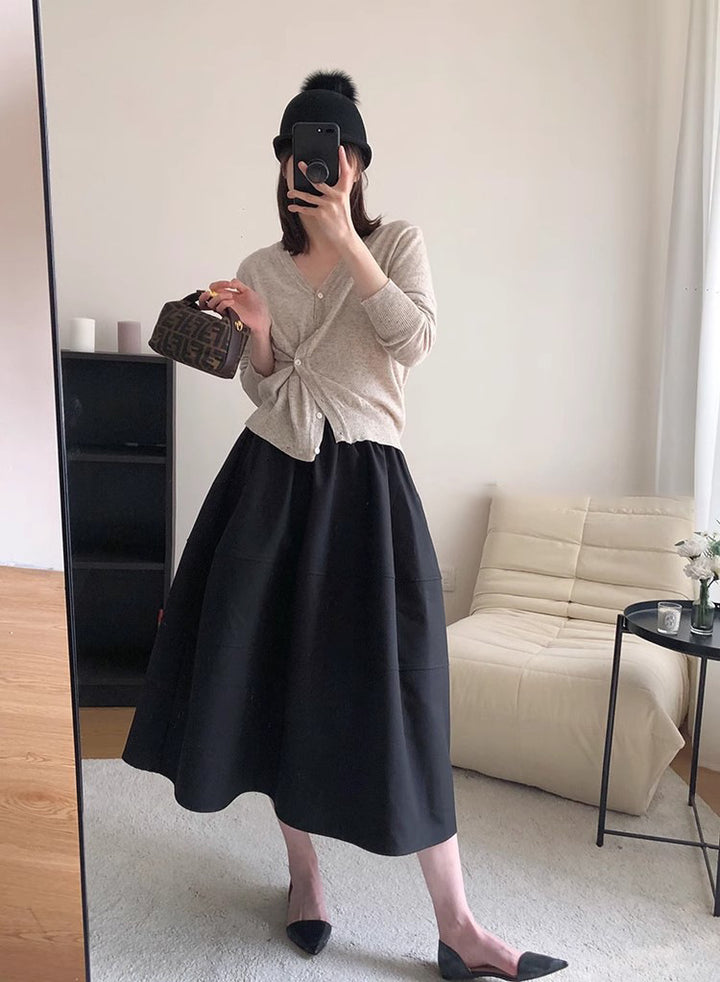 Damen Modische und elegante Faltenrock Drune