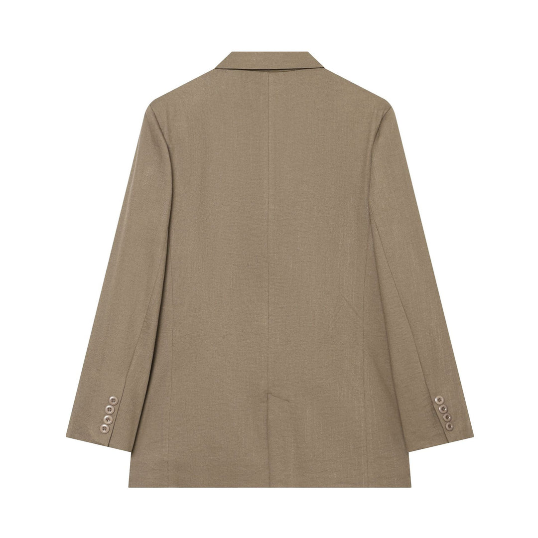 Damen Kastenblazer mit Drei‑Knopf‑Verschluss, Pattentaschen und leichter Schulterpolsterung Drune