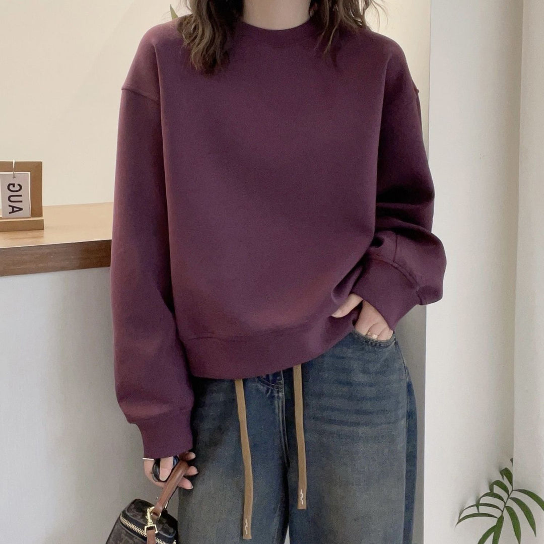 Damen Oversized Sweatshirt mit Kordelzug Drune