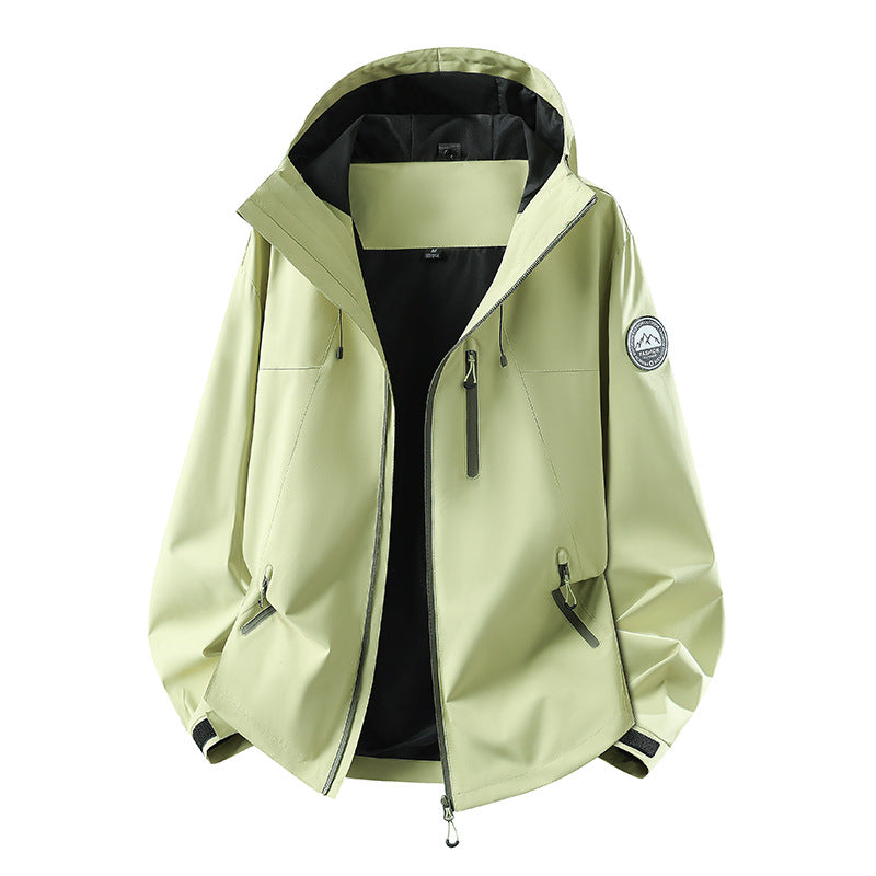 Herren Wasserdichte Softshell-Jacke mit Kapuze und atmungsaktiver Membran Drune