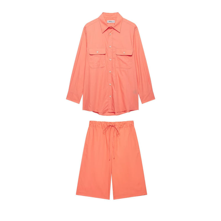 Damen Oversize Hemdbluse im Utility‑Stil mit aufgesetzten Pattentaschen Drune