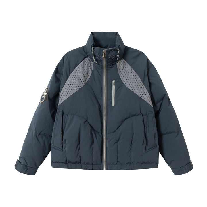 Herren Kurz geschnittener wattierter Winterblouson mit hohem Stehkragen Drune