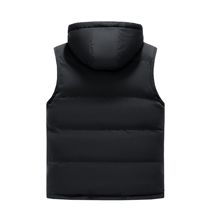 Herren Wattierte Steppweste mit Hoodie Drune