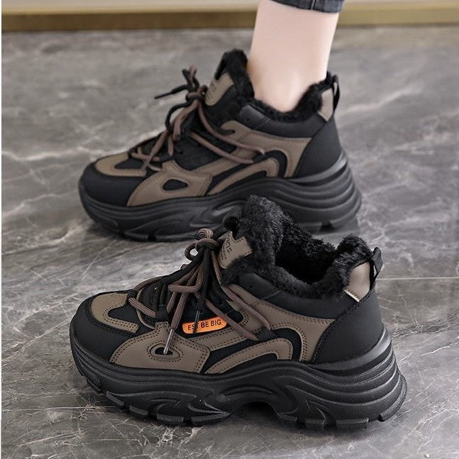 Damen Winterliche Sneaker mit warmem Futter und rutschfester Sohle Drune