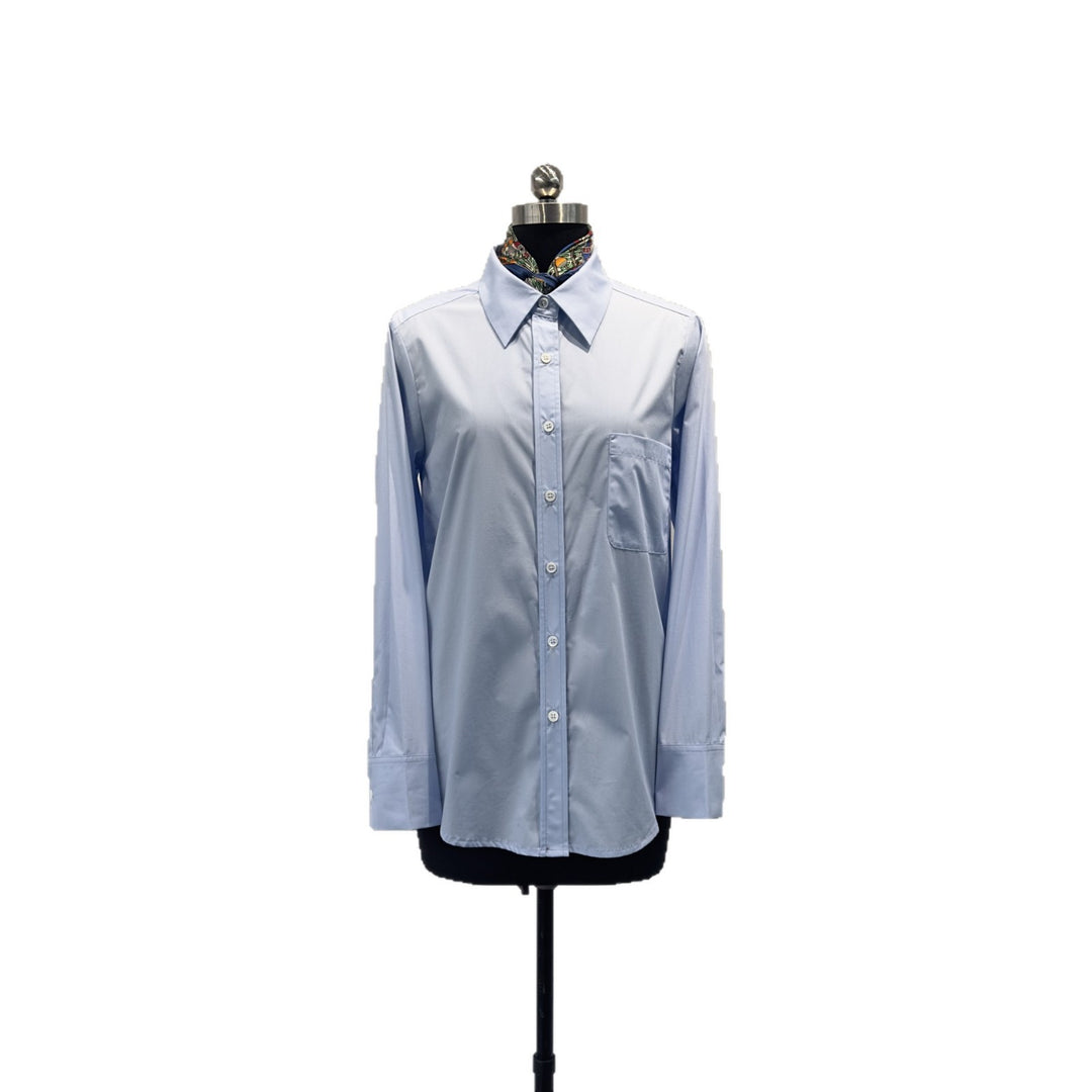 Damen Klassische Button-Down Hemdbluse Drune