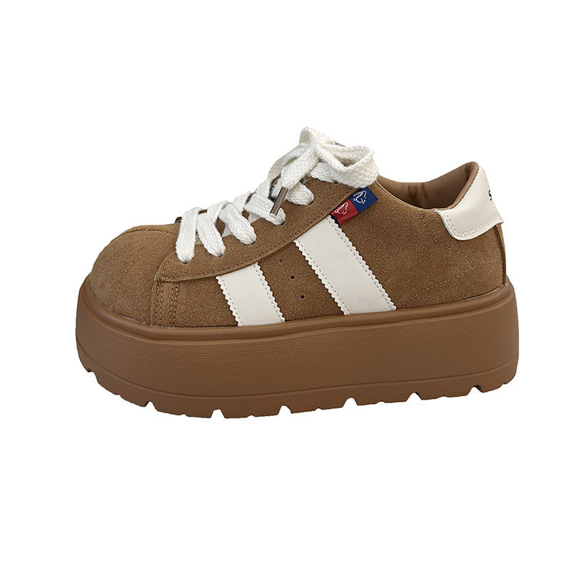 Damen Sportliche Sneaker mit robustem Plateau und atmungsaktiver Sohle Drune