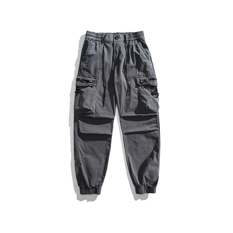 Herren Multifunktionale Cargo-Jogginghose mit D-Ringen, Reißverschluss‑Klappen und elastischen Bündchen Drune