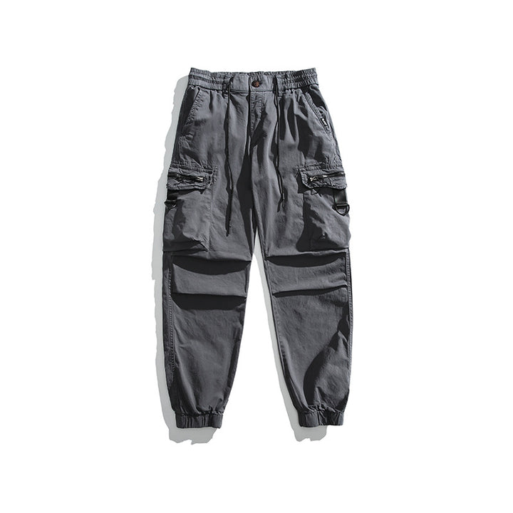 Herren Multifunktionale Cargo-Jogginghose mit D-Ringen, Reißverschluss‑Klappen und elastischen Bündchen Drune