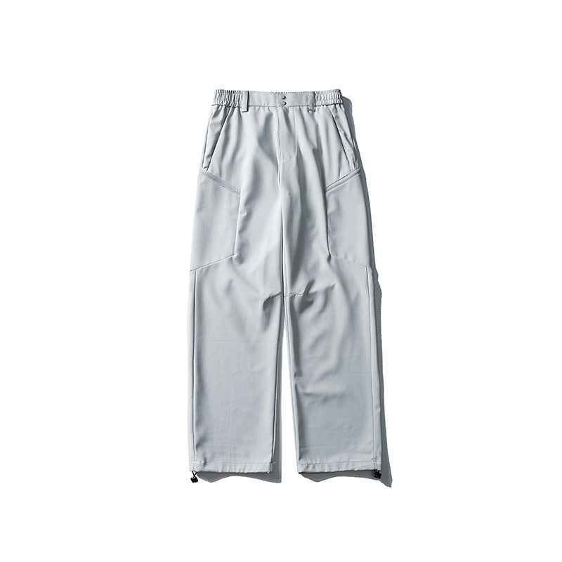 Herren Relaxed-Fit Utility‑Trekkinghose mit elastischem Bund, segmentierten Kniepaneelen und Kordel-Saum Drune